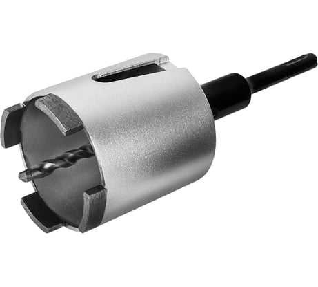 Коронка алмазная Профи по бетону 72 мм, SDS-plus, безударная, 4 сегмента высотой 10 мм ПРАКТИКА 908-245