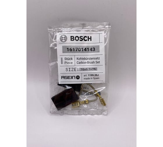 Комплект графитовых щеток 2 шт аналог BOSCH OEM 1617014143/AS Asein 1199.20J