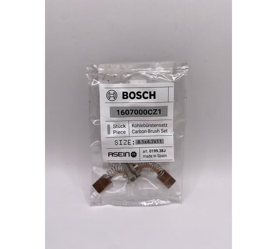 Комплект графитовых щеток 2 шт аналог BOSCH OEM 1607000CZ1 Asein 0199.38J