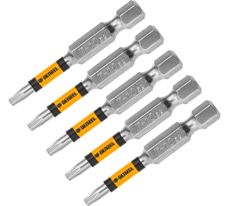 Набор бит T10, 50 мм, 5 шт Denzel 7711318