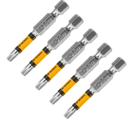 Набор бит T20, 50 мм, 5 шт Denzel 7711320