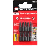 Биты торсионные powerbuilt PH1, 25 мм, 10 шт TORGWIN WBT1133