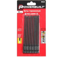Биты торсионные powerbuilt PH2, 150 мм, 10 шт TORGWIN WBT1145