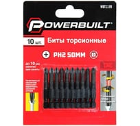 Биты торсионные powerbuilt PH2, 50 мм, 10 шт TORGWIN WBT1139