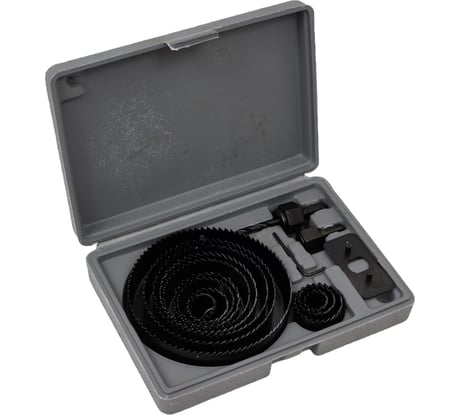 Набор коронок по дереву 16 предметов, 19, 22, 29, 32, 38, 44, 51, 67, 76, 89, 102, 127 мм TORGWIN T634358