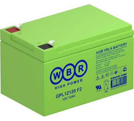 Аккумулятор для ИБП WBR GPL12120 F2 12В, 12 Ач УТ-00000229