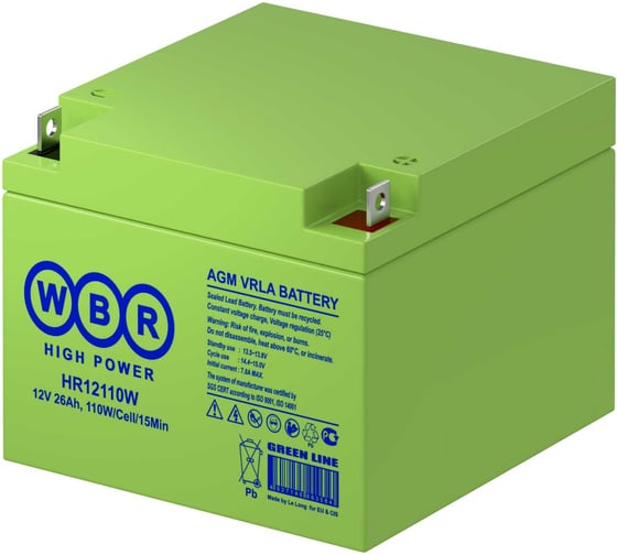 Аккумулятор для ИБП WBR HR12110W 12В, 26 АЧ УТ-00000260