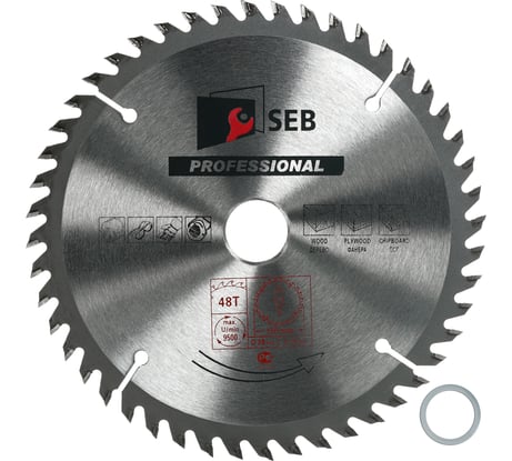 Диск пильный по дереву 150x20/16 мм, 48z S.E.B. 306PG-1504820