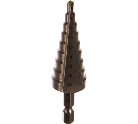 Сверло ступенчатое по металлу (9 ступеней; 4-20 мм; HSS) Makita D-40098