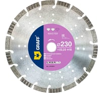 Алмазный диск по граниту и природному камню Master 230x10x22.23 мм GRAFF 20123010