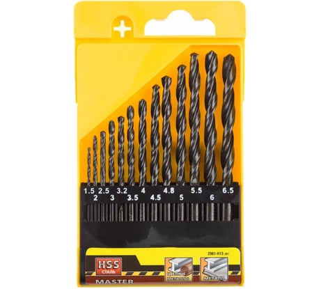 Набор свёрл по металлу (1.5-6.5 мм) 13 шт. "MASTER" Stayer 2961-H13_z01
