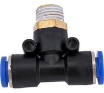 Фитинг цанговый тройник Т-образный 8 мм, резьба наружная 1/4" Pegas pneumatic 5502