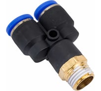 Фитинг цанговый Y-образный трубка 8 мм, внешняя резьба 1/4" Pegas pneumatic 5704