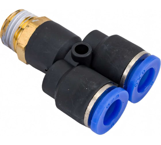 Фитинг цанговый Y-образный трубка 8 мм, внешняя резьба 1/4" Pegas pneumatic 5704