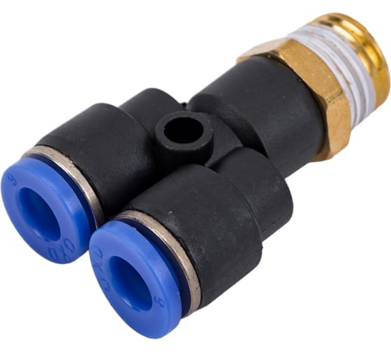 Фитинг цанговый Y-образный трубка 6 мм, внешняя резьба 1/4" Pegas pneumatic 5703