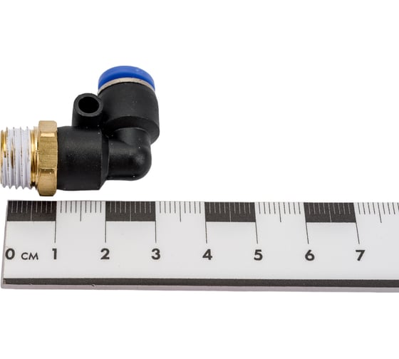 Фитинг Г- образный трубка 6 мм, резьба наружная 1/4" Pegas pneumatic 5901