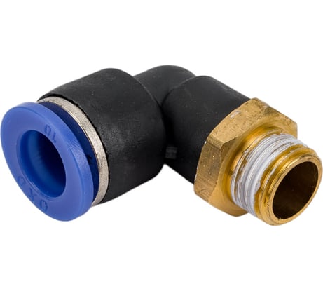 Фитинг Г- образный трубка 10 мм, резьба наружная 1/4" Pegas pneumatic 5903