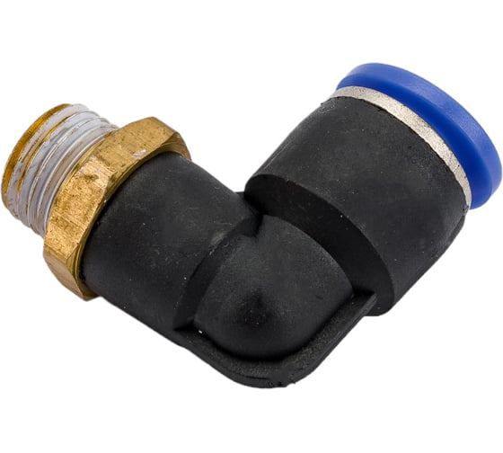 Фитинг Г- образный трубка 10 мм, резьба наружная 1/4" Pegas pneumatic 5903