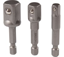 Набор переходников 3 шт (переход с HEX 1/4" на 1/2" DR; 1/4" DR; 3/8" DR) KING TONY 9103PR