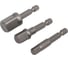 Набор переходников 3 шт (переход с HEX 1/4" на 1/2" DR; 1/4" DR; 3/8" DR) KING TONY 9103PR 1