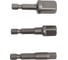 Набор переходников 3 шт (переход с HEX 1/4" на 1/2" DR; 1/4" DR; 3/8" DR) KING TONY 9103PR 3