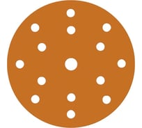 Диск шлифовальный на бумажной основе 518 Orange Ceramic (50 шт; 150 мм; Р60; 15 отверстий) SANDWOX 518.150.060.15