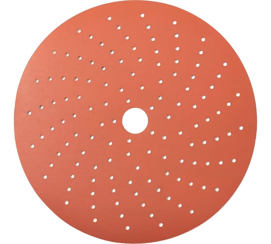 Диск шлифовальный на бумажной основе 518 Orange Ceramic Multi holes Р120 (50 шт; 150 мм) SANDWOX 518.150.120.LC