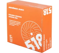 Диск шлифовальный на бумажной основе 518 Orange Ceramic Multi holes Р600 (50 шт; 150 мм) SANDWOX 518.150.600.LC