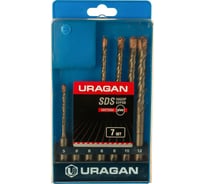 Набор буров 7 шт. по бетону (5-12 мм; SDS-plus) URAGAN 901-25554-H7