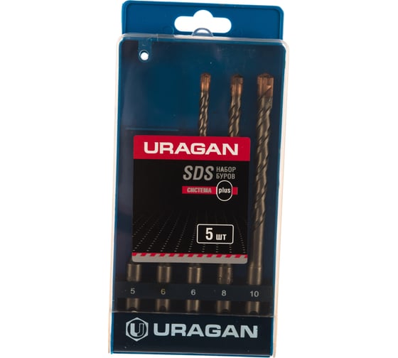 Набор буров 5 шт. по бетону (5-10 мм; SDS-plus) URAGAN 901-25554-H5