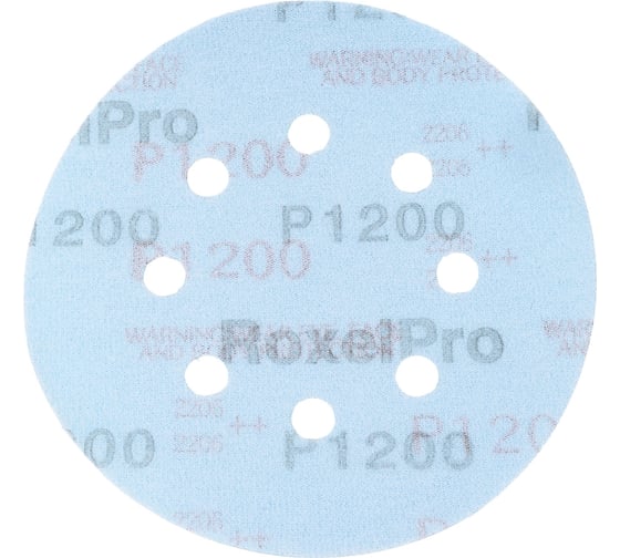 Шлифовальный круг ROXTOP FILM 125 мм, Р1200, 8 отверстий, 100 шт RoxelPro 152121