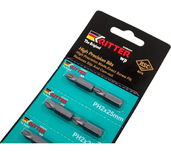 Бита RITTER WP PH 2x25 мм магнитные 2 шт. лента RS PS20112025