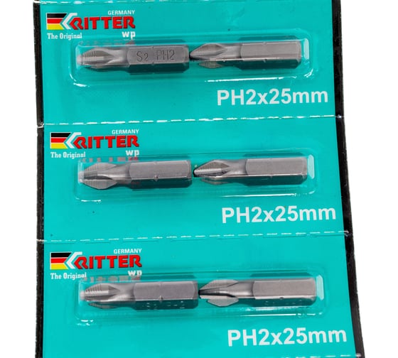 Бита RITTER WP PH 2x25 мм магнитные 2 шт. лента RS PS20112025