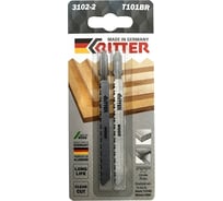 Пилки для лобзиков по дереву Eco Т101BR CrV, 100х75 мм, шаг 2.5 мм/10TPi, 2 шт RITTER PS17141012