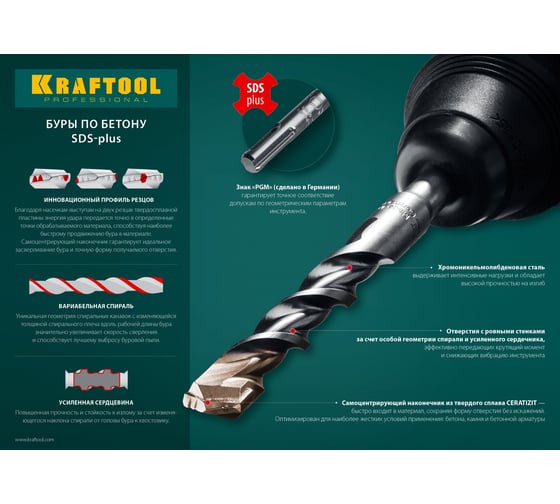 Бур EXPERT SDS-Plus (6х110 мм) по бетону Kraftool 29320-110-06_z01