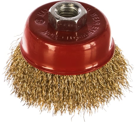 Корщетка-чашка (75 мм; М14; латунированная проволока) FIT IT 39267
