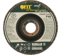 Диск наждачный лепестковый для УШМ (125х22,2 мм; Р40) FIT IT 39552