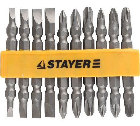 Набор двухсторонних бит MASTER 10 предметов STAYER 2605-H10_z01