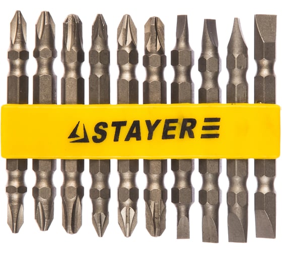 Набор двухсторонних бит MASTER 10 предметов STAYER 2605-H10_z01