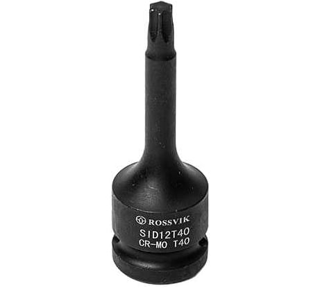 Головка торцевая ударная TORX T40, 78 мм, 1/2" Rossvik SID12T40