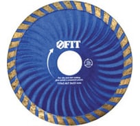 Диск алмазный отрезной Турбо волна (115 мм; 22.2 мм) для угловых шлифмашин Fit 37482