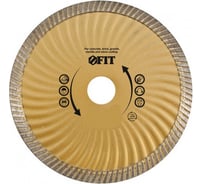 Диск алмазный отрезной Турбо волна мелкая (230 мм; 22.2 мм) для угловых шлифмашин Fit 37527