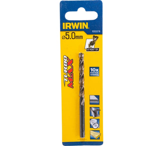 Сверло Turbomax (5х86 мм) по металлу Irwin 10502218