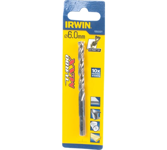 Сверло Turbomax (6х93 мм) по металлу Irwin 10502221
