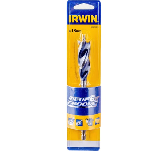 Сверло BLUE GROOVE 6Х по дереву (18х165 мм) IRWIN 10506621