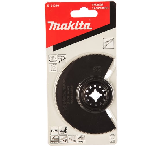 Насадка пильная сегментированная по дереву/металлу (100 мм; BIM) Makita B-21319