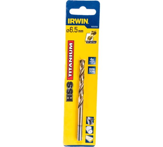 Сверло Titanium (6.5х101 мм) по металлу Irwin 10502592