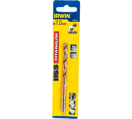 Сверло Titanium (7х109 мм) по металлу Irwin 10502593