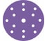 Диск шлифовальный на пленочной основе 328 Purple Zirconia 150 мм, 15 отверстий, Р40, 50 шт SANDWOX 328.150.040.15 1