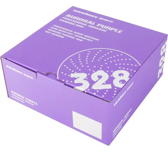 Диск шлифовальный на пленочной основе 328 Purple Zirconia Multi holes Р180, 150 мм, 100 шт SANDWOX 328.150.180.LC